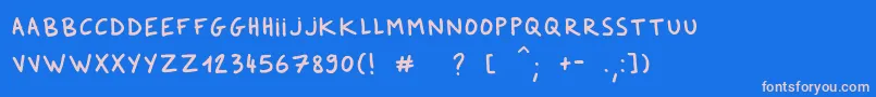 DkerFeltpen Font – Pink Fonts on Blue Background