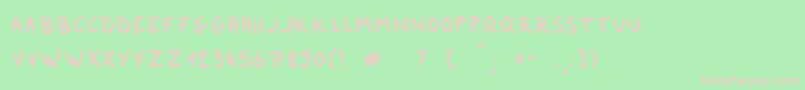 DkerFeltpen Font – Pink Fonts on Green Background