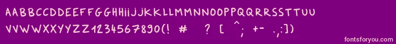 DkerFeltpen Font – Pink Fonts on Purple Background