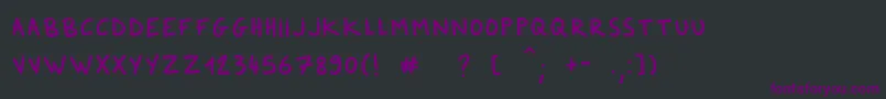 Czcionka DkerFeltpen – fioletowe czcionki na czarnym tle
