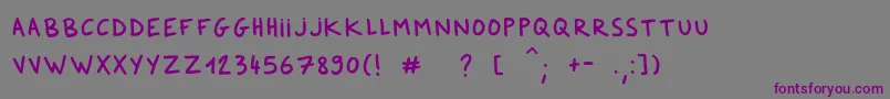 DkerFeltpen Font – Purple Fonts on Gray Background