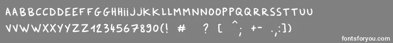 DkerFeltpen Font – White Fonts on Gray Background