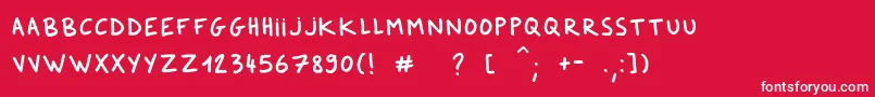 DkerFeltpen Font – White Fonts on Red Background