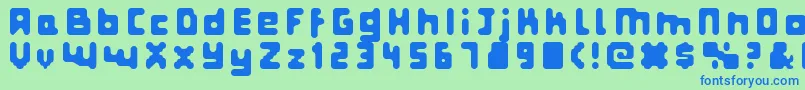 Шрифт Fatprg – синие шрифты на зелёном фоне
