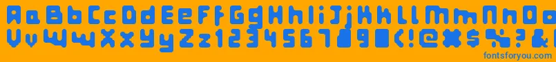 Fatprg Font – Blue Fonts on Orange Background