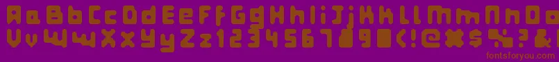 Шрифт Fatprg – коричневые шрифты на фиолетовом фоне