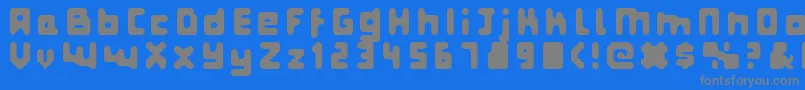 Fatprg Font – Gray Fonts on Blue Background