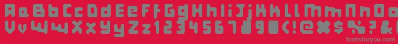 フォントFatprg – 赤い背景に灰色の文字