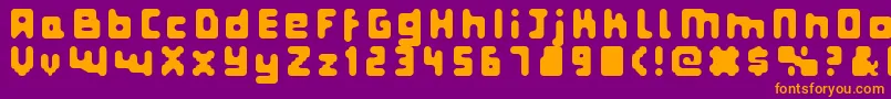 Fatprg Font – Orange Fonts on Purple Background