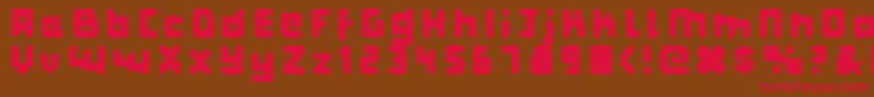 Fatprg Font – Red Fonts on Brown Background