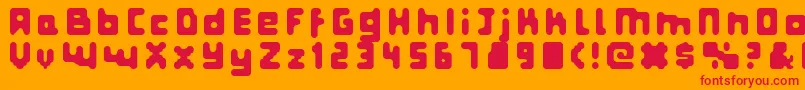 Fonte Fatprg – fontes vermelhas em um fundo laranja