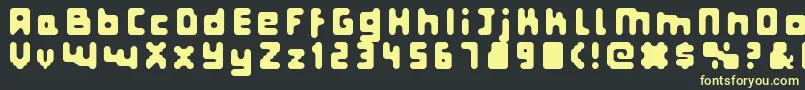Police Fatprg – polices jaunes sur fond noir