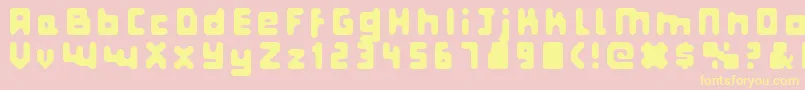フォントFatprg – 黄色のフォント、ピンクの背景