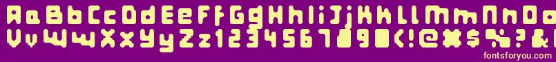 Fatprg Font – Yellow Fonts on Purple Background