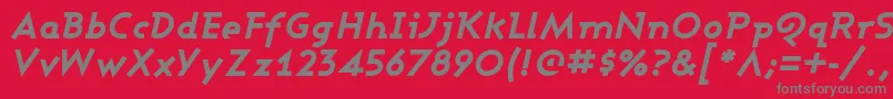 AshbyExtraBoldItalic Font – Gray Fonts on Red Background