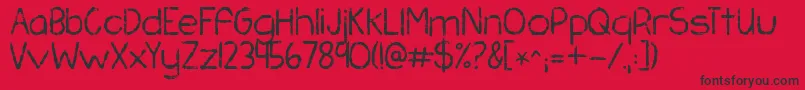 Kgchasingpavements Font – Black Fonts on Red Background