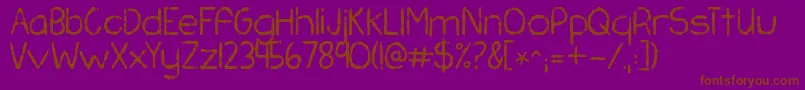 Kgchasingpavements Font – Brown Fonts on Purple Background
