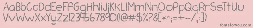 Kgchasingpavements Font – Gray Fonts on Pink Background