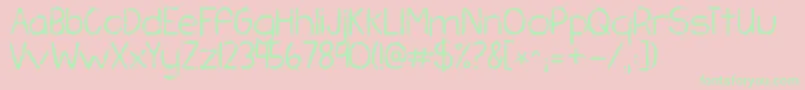 Kgchasingpavements Font – Green Fonts on Pink Background