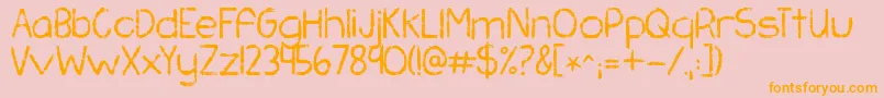 Kgchasingpavements Font – Orange Fonts on Pink Background