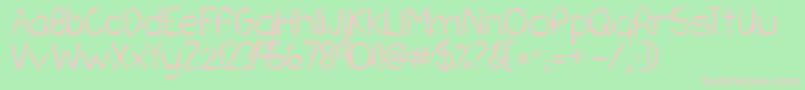 Kgchasingpavements Font – Pink Fonts on Green Background