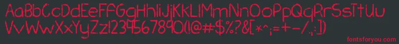 Kgchasingpavements Font – Red Fonts on Black Background