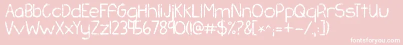 Kgchasingpavements Font – White Fonts on Pink Background