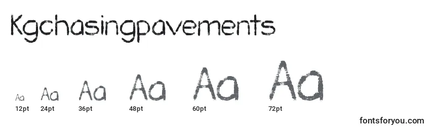 Kgchasingpavements Font Sizes