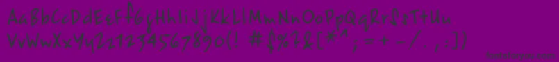 Epsilonc-Schriftart – Schwarze Schriften auf violettem Hintergrund
