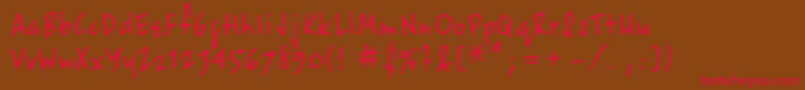 Epsilonc Font – Red Fonts on Brown Background