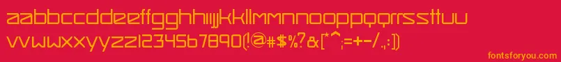 SmashHitLight-Schriftart – Orangefarbene Schriften auf rotem Hintergrund