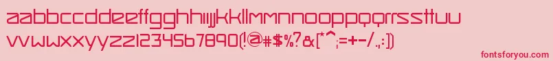 SmashHitLight-Schriftart – Rote Schriften auf rosa Hintergrund