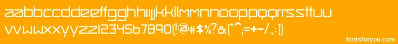 Fonte SmashHitLight – fontes brancas em um fundo laranja