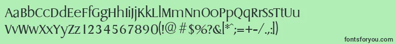 DragonserialLightRegular Font – Black Fonts on Green Background