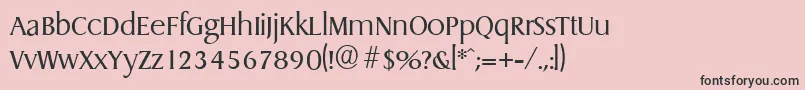 DragonserialLightRegular Font – Black Fonts on Pink Background