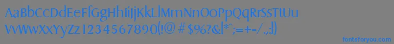DragonserialLightRegular Font – Blue Fonts on Gray Background
