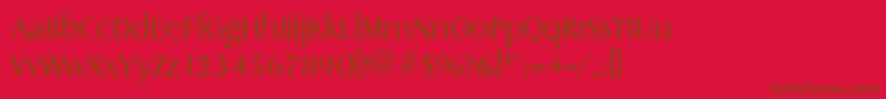 DragonserialLightRegular Font – Brown Fonts on Red Background
