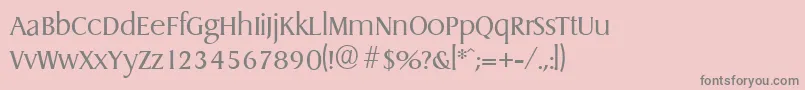 フォントDragonserialLightRegular – ピンクの背景に灰色の文字