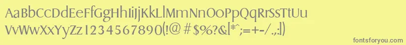 フォントDragonserialLightRegular – 黄色の背景に灰色の文字