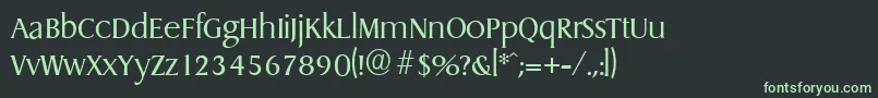 DragonserialLightRegular Font – Green Fonts on Black Background