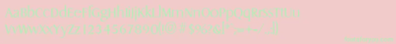 DragonserialLightRegular Font – Green Fonts on Pink Background