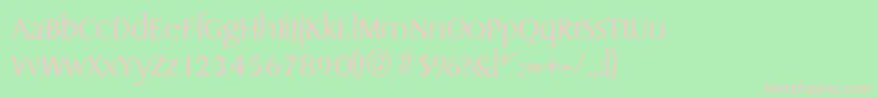 DragonserialLightRegular Font – Pink Fonts on Green Background