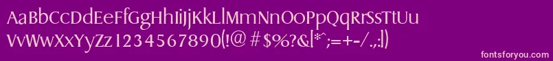 DragonserialLightRegular Font – Pink Fonts on Purple Background