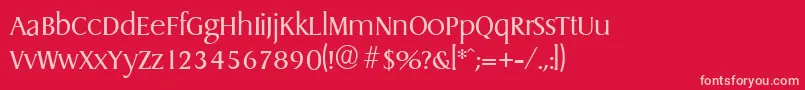 DragonserialLightRegular Font – Pink Fonts on Red Background
