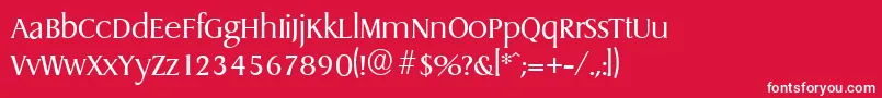 DragonserialLightRegular Font – White Fonts on Red Background