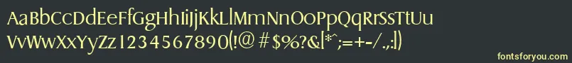 DragonserialLightRegular Font – Yellow Fonts on Black Background
