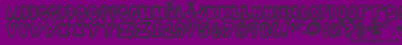 Indigo Font – Black Fonts on Purple Background