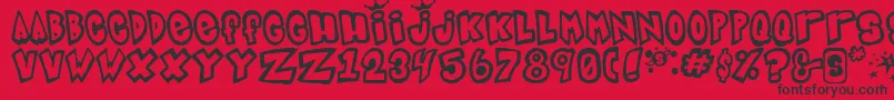 Indigo Font – Black Fonts on Red Background
