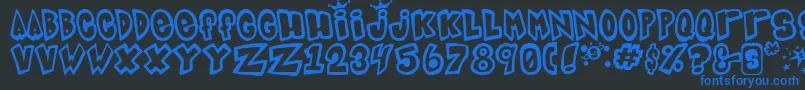 Indigo Font – Blue Fonts on Black Background