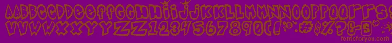 Indigo Font – Brown Fonts on Purple Background